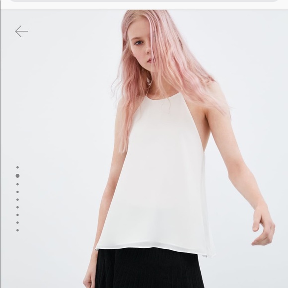zara white halter top